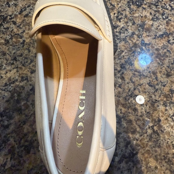 Coach women's leah platform lug sole loafers cream - Picture 8 of 9